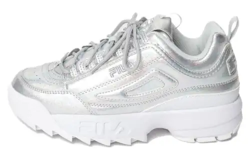 FILA Disruptor 2 Premium Cushioning, Wear Resistant Low top Running Shoes Women's Silver Gray