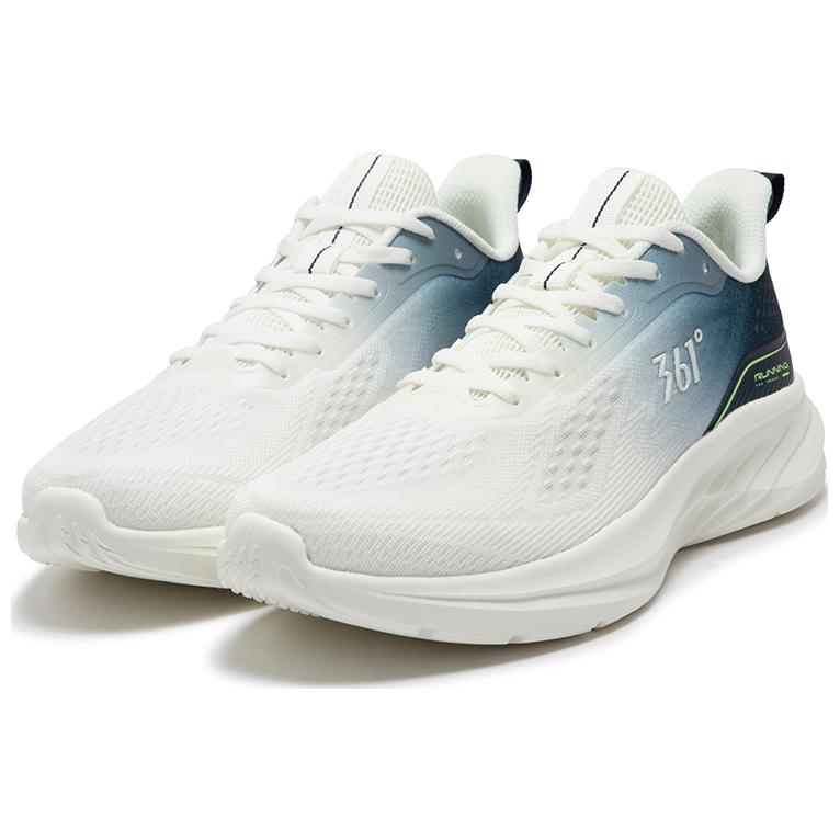 361° Mesh Abrasion Resistant Low top Casual Running Shoes Men’s White Blue
