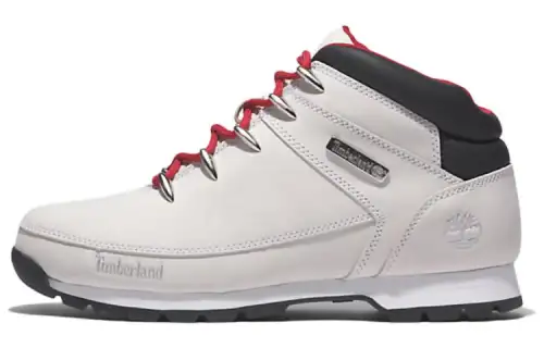 Timberland Euro Sprint Leather Abrasion Resistant Cushioning Ankle Length Outdoor Boots White Black Red