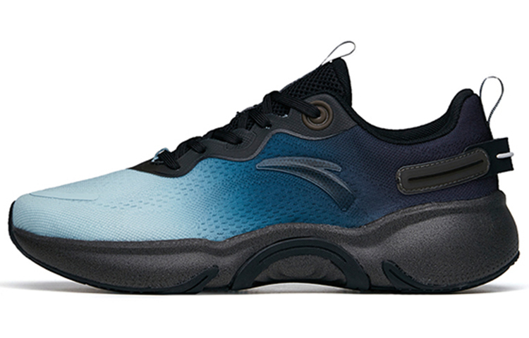 Anta Cushioning Slip Resistant Abrasion Resistant Breathable Low top Running Shoes Men’s Blue Black