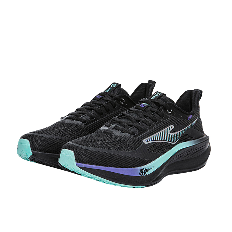 Erke Slip Resistant, Abrasion Resistant, Breathable Low top Running Shoes Men’s Black Purple