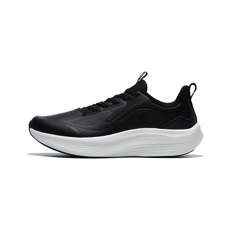 QIAODAN Slip Resistant And Abrasion Resistant Coverage Low top Casual Running Shoes Men’s Black White