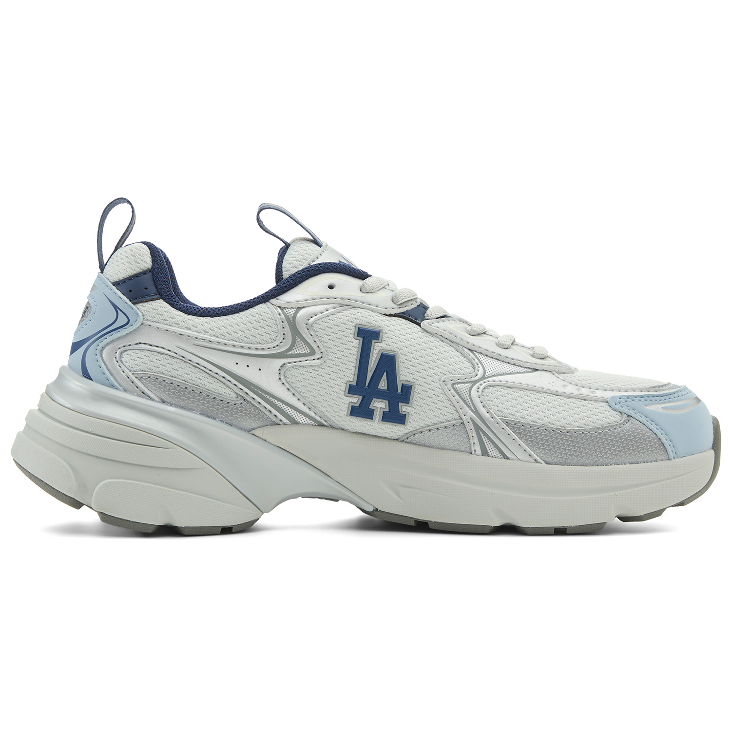 MLB Los Angeles Dodgers Synthetic Leather Low top Running Shoes Unisex Gray
