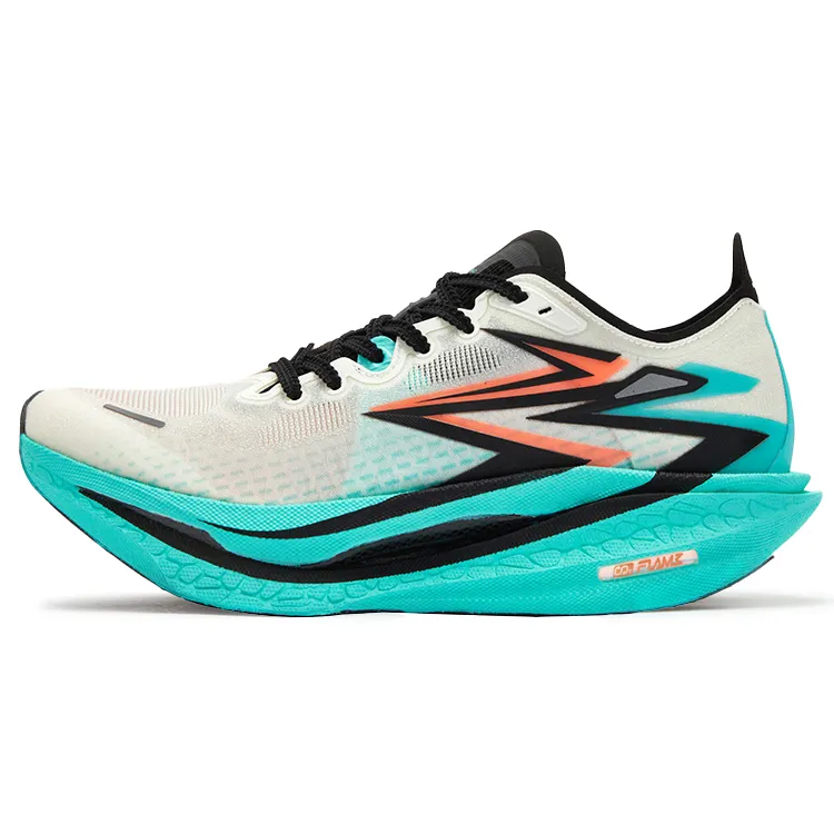 361° Flame 4 Low top Carbon Plate Technology Casual Training Racing Running Shoes Unisex Vivid Aqua Blue
