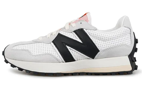 New Balance NB 327 comfortable low-cut casual running shoes for men and women, white powder