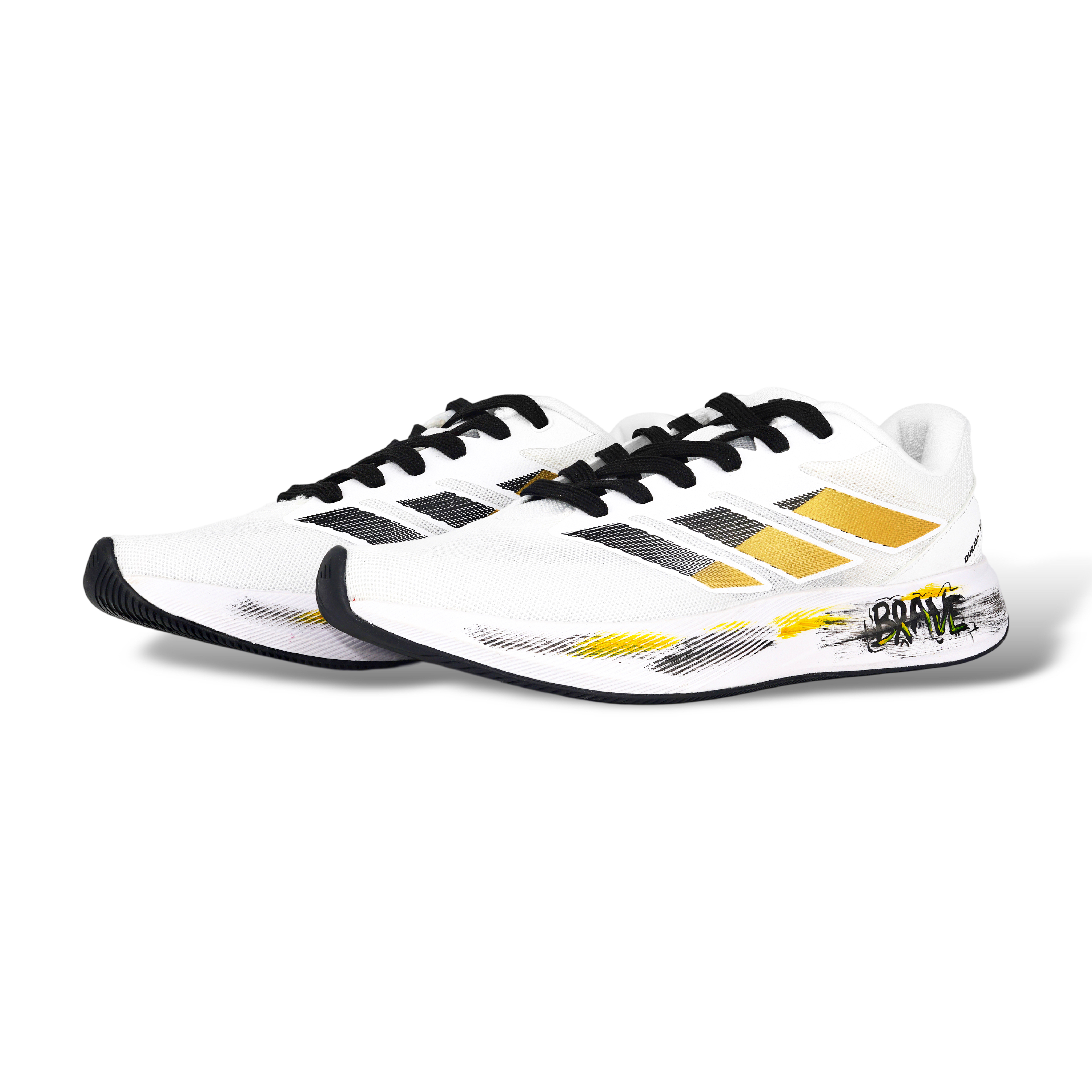 Adidas Duramo RC Mesh Abrasion Resistant Low top Casual City Commuting Running Shoes Unisex Black Gold