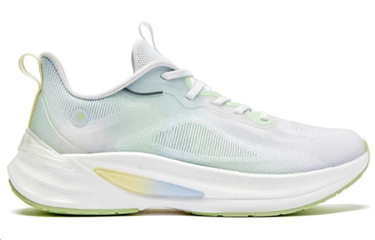 QIAODAN Fengxing 13 Abrasion Resistant Breathable Low top Running Shoes Women’s Green White