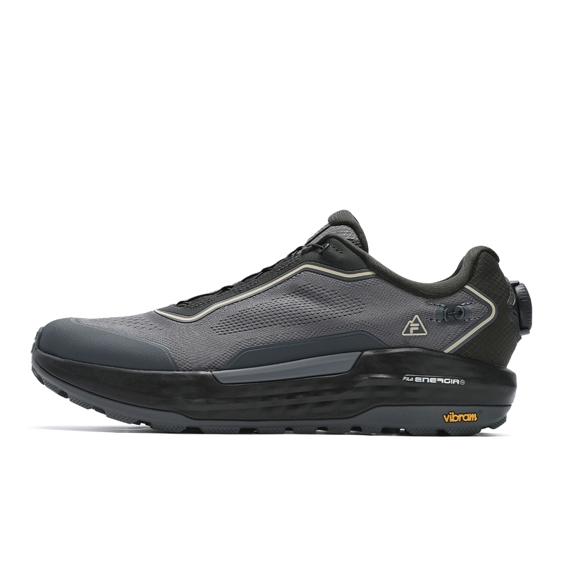 FILA BOA EXPLORER 2 Breathable Low top Outdoor Shoes Men's Black Gray