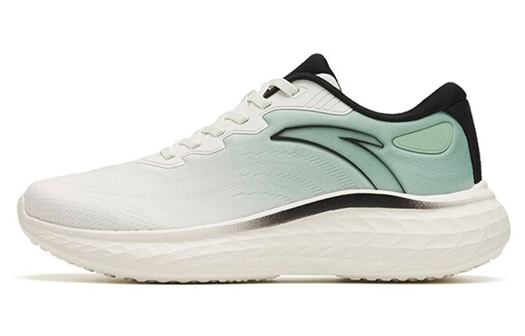 Anta Cushioning Slip Resistant And Breathable Low top Running Shoes Men's White Green