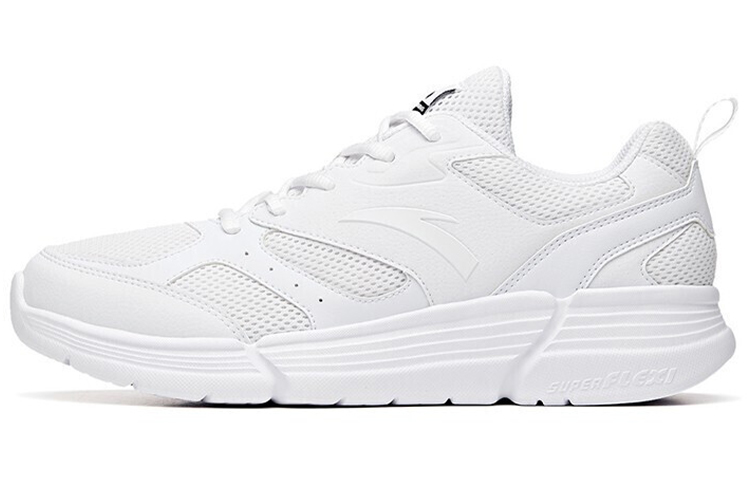 Anta Breathable Lightweight Rebound Cushioning Slip-Resistant Abrasion-Resistant Low-Top Running Shoes Men’s White