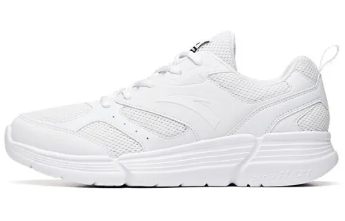 Anta Breathable Lightweight Rebound Cushioning Slip-Resistant Abrasion-Resistant Low-Top Running Shoes Men's White
