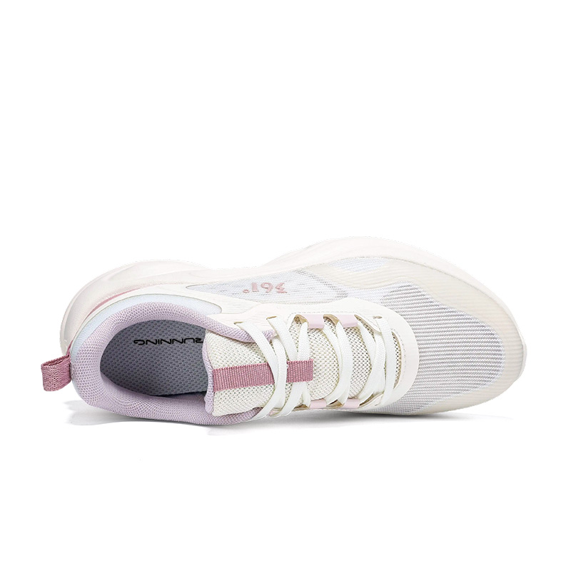 361° Cushioning Breathable Lightweight Low top Casual Running Shoes Women’s Feather White Dawn Pink Purple