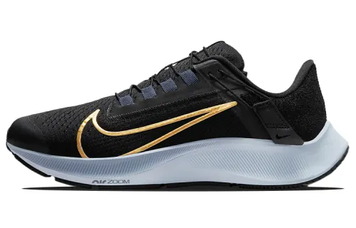 Nike Air Zoom Pegasus 38 FlyEase Wide 'Black Metallic Gold Coin' Women's