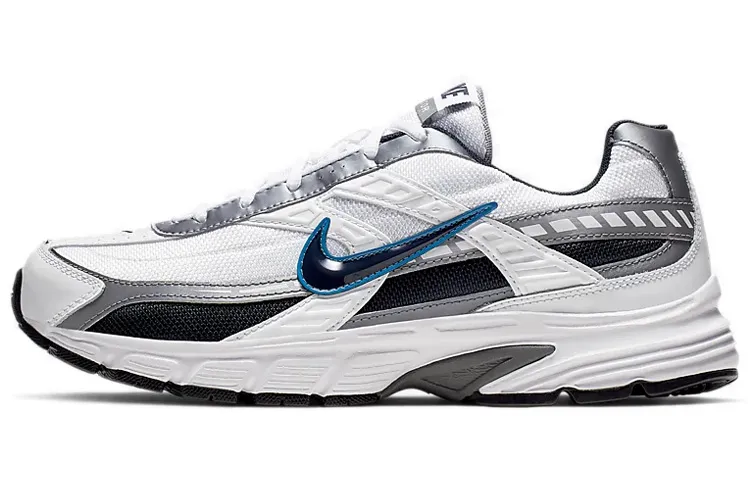 Nike Initiator Cow Split Leather Cushioning Breathable Low top Casual City Commuting Running Shoes Men's White Blue