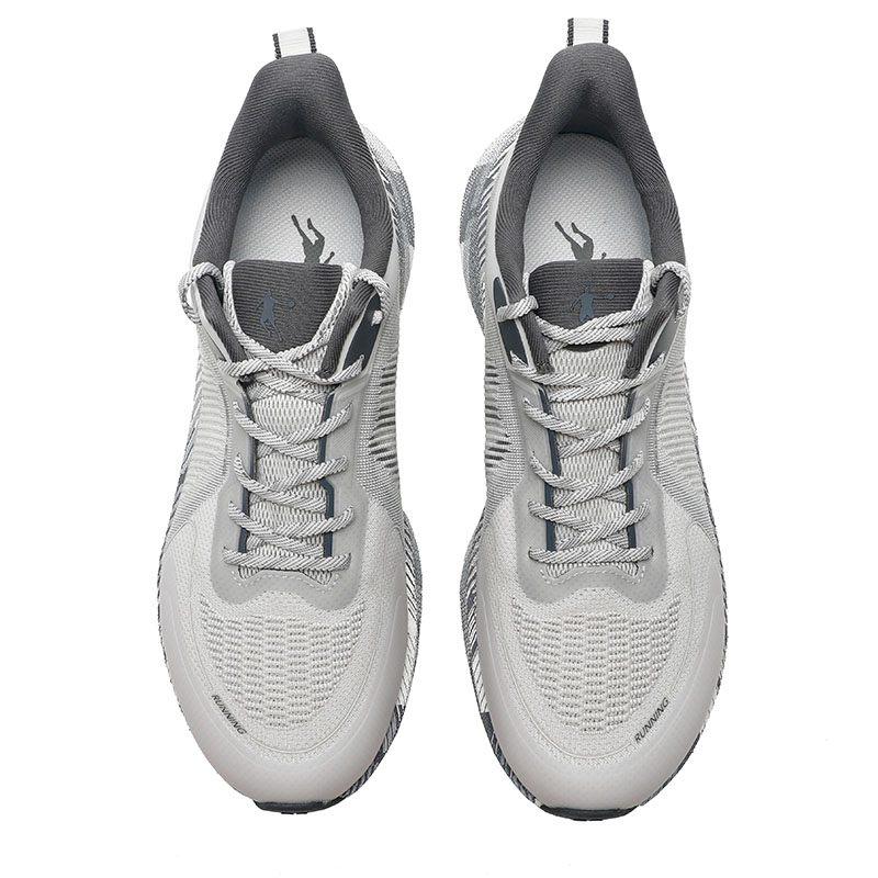 QIAODAN Flying Shadow 3.0 Slip Resistant Abrasion Resistant Low top Casual Running Shoes Men’s Gray