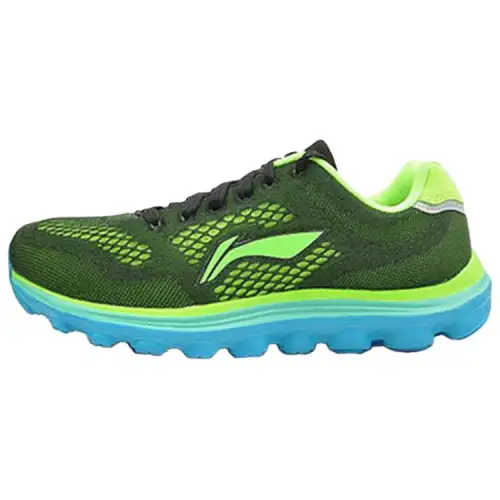 Li Ning Breathable Low top Running Shoes Men's Black Green