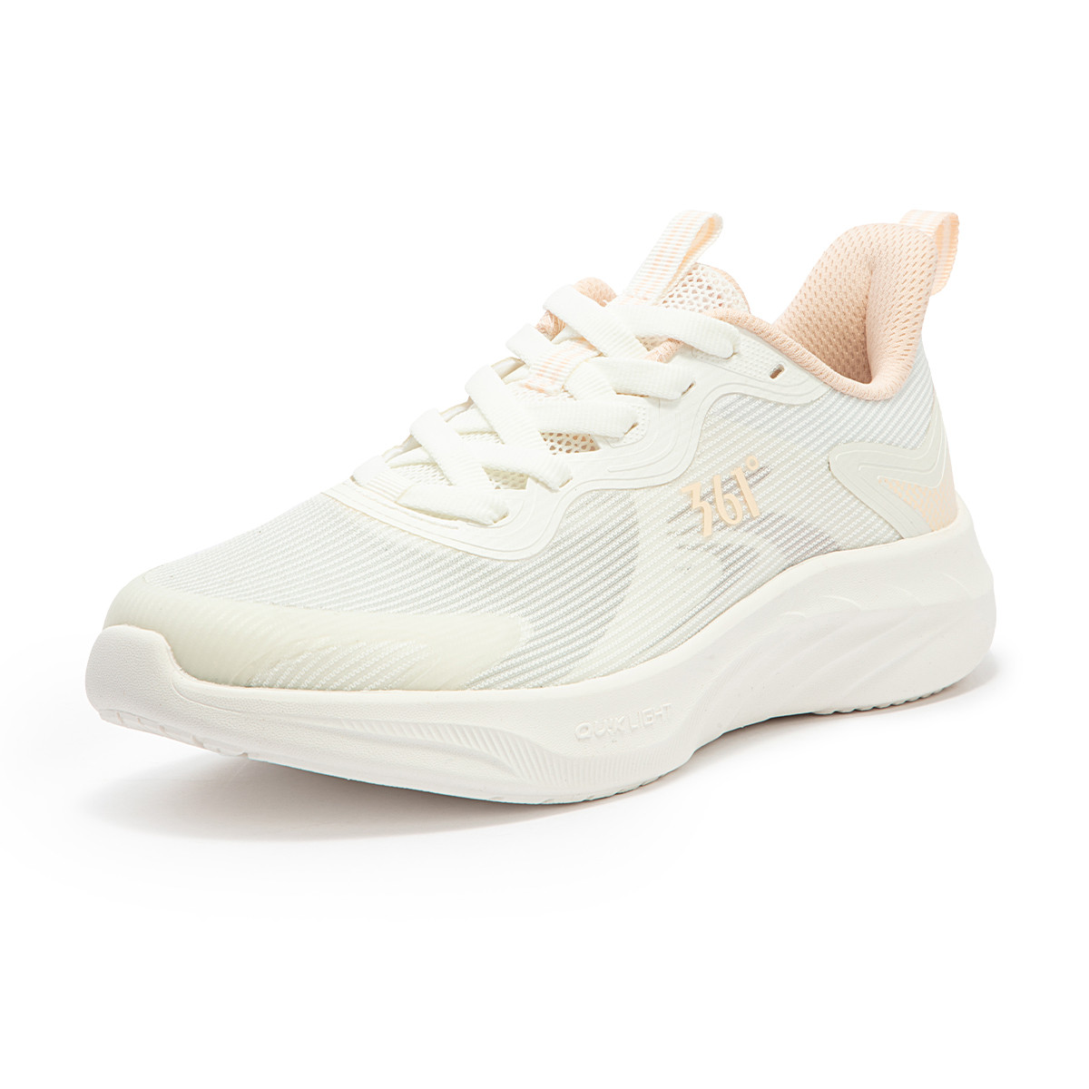 361° Cushioning Abrasion Resistant Breathable Lightweight Low top Casual Running Shoes Women’s White