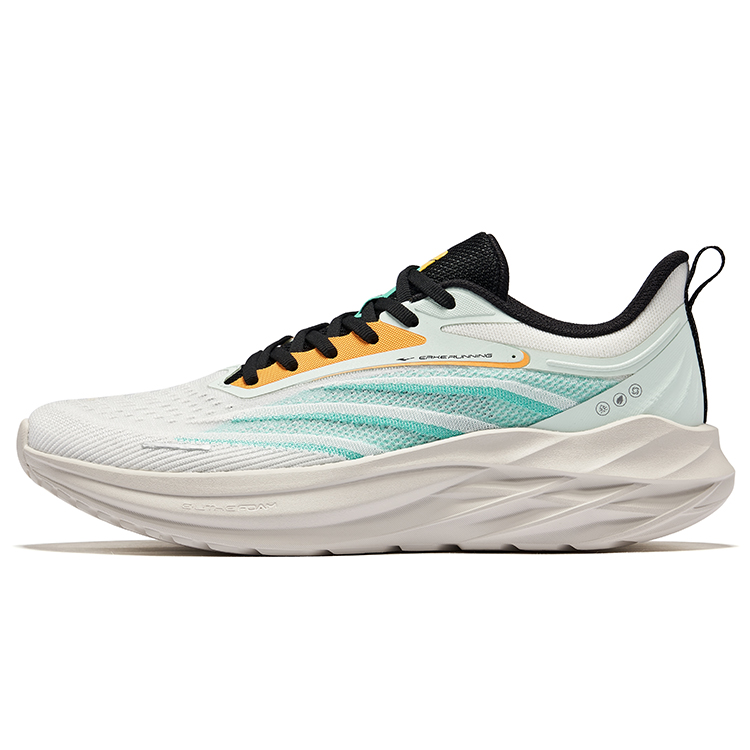 Erke Cushioning Rebound Lightweight Breathable Low top Running Shoes Men’s Microcrystal White Jade Green
