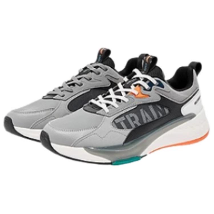QIAODAN Slip Resistant Abrasion Resistant Low top Running Shoes Men’s Gray Black