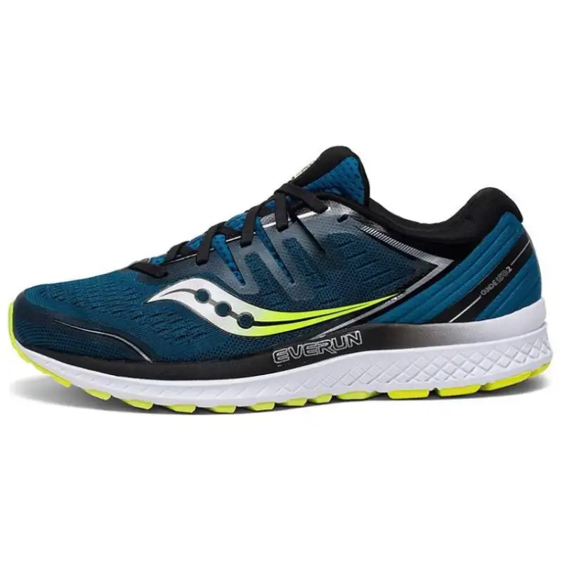 Saucony Guide Iso2 Casual Low top Running Shoes Men's Blue Light Green
