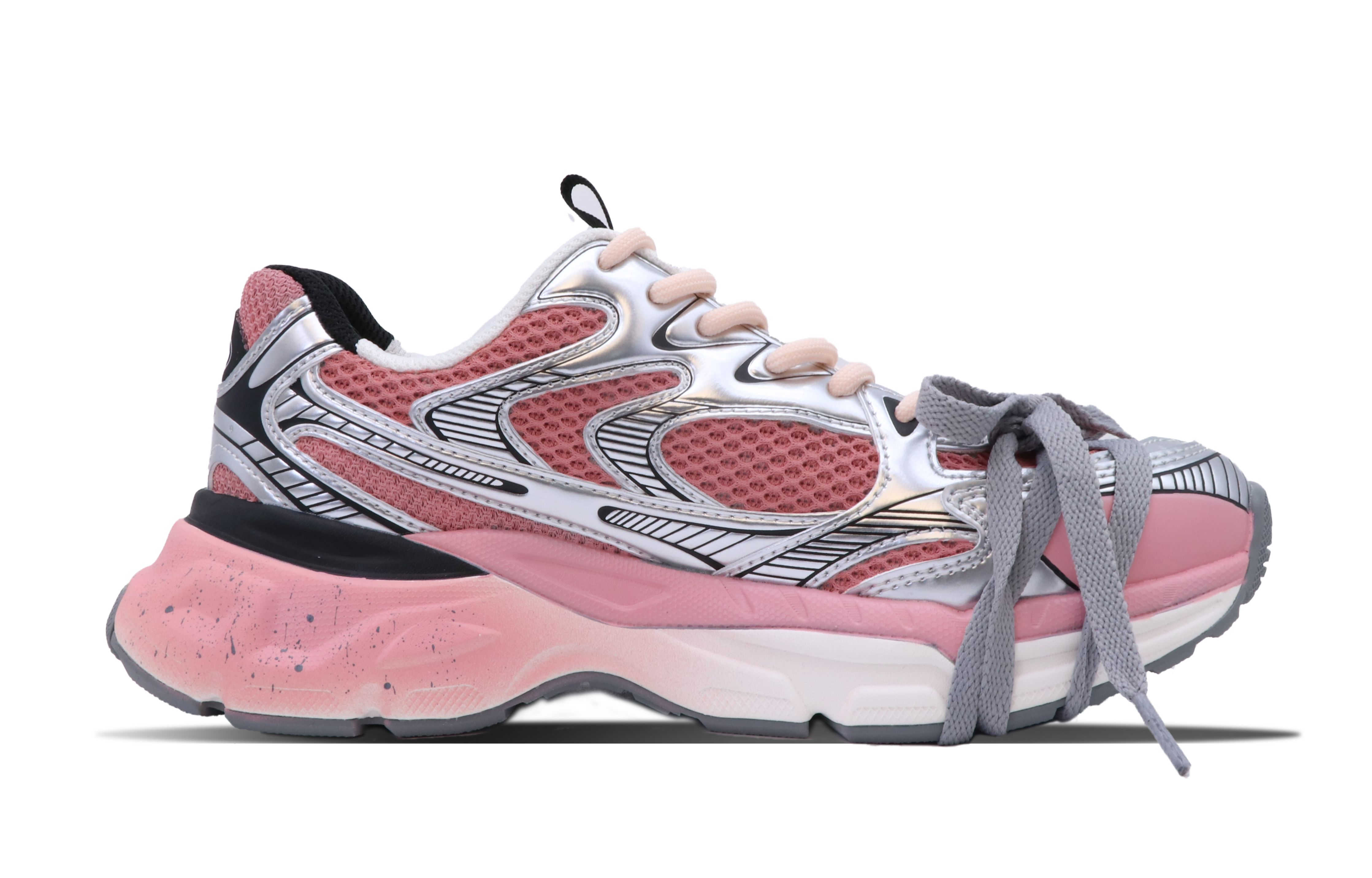 Kappa Abrasion Resistant, Breathable, Lightweight Low top Casual Running Shoes Unisex Pink