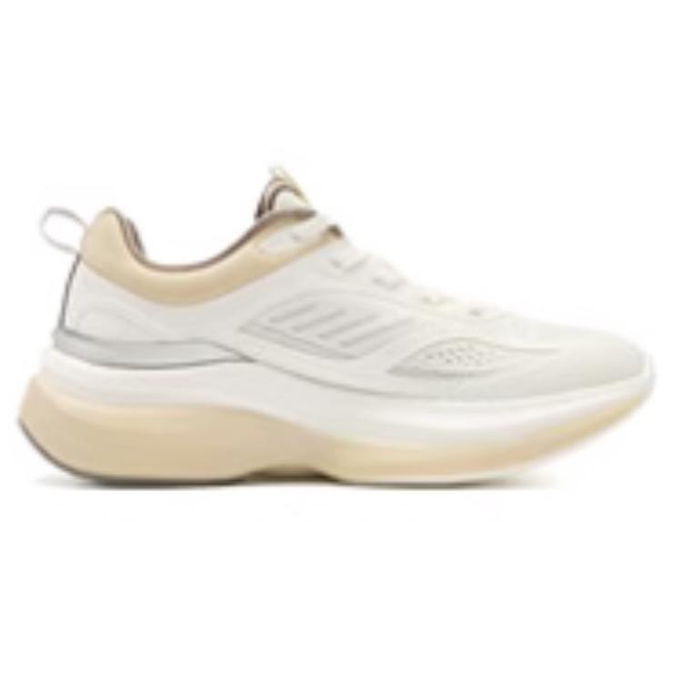 QIAODAN Slip Resistant, Abrasion Resistant, Breathable Low top Casual Running Shoes Women’s Beige