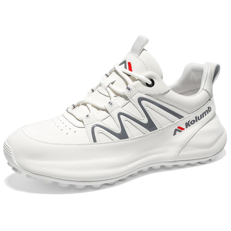 KOLUMB Slip Resistant Abrasion Resistant Cushioning Low top Casual Running Shoes Men’s White