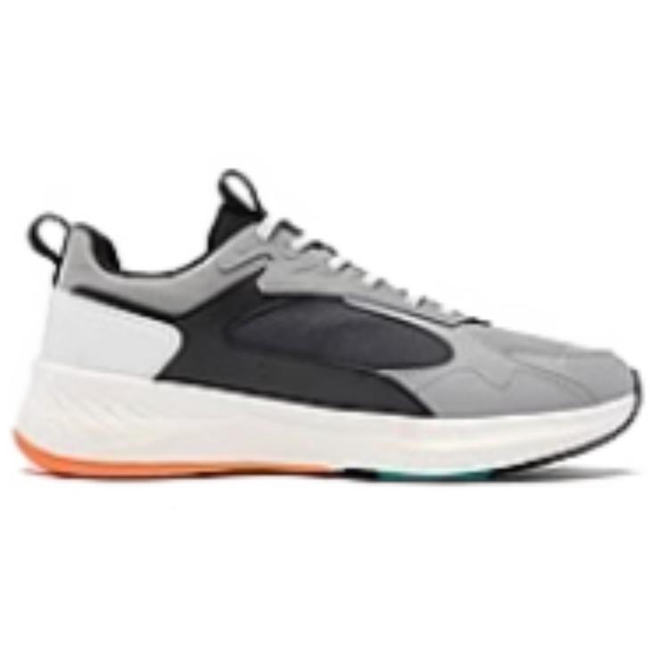 QIAODAN Slip Resistant Abrasion Resistant Low top Running Shoes Men’s Gray Black