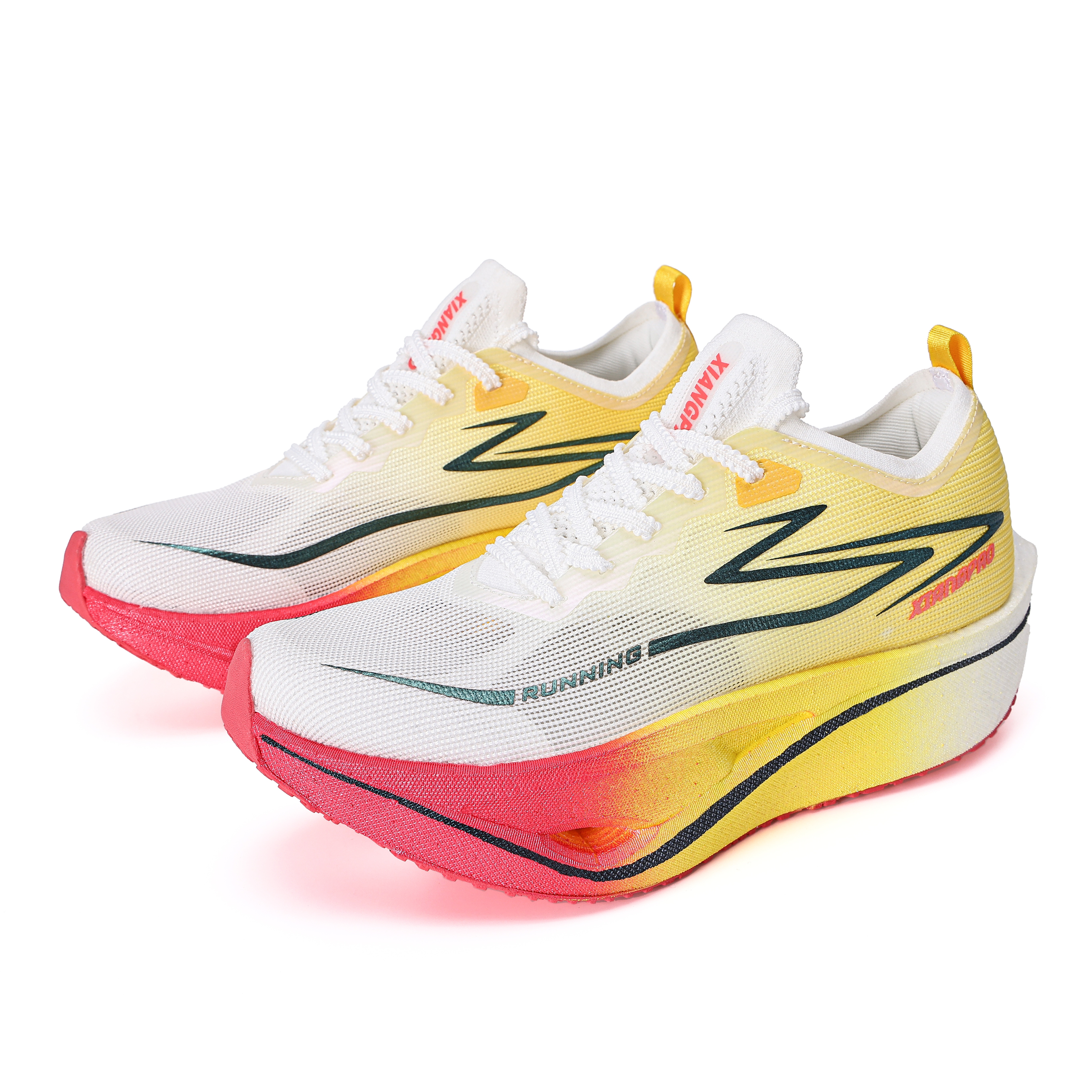 XIANGPAO Low top Genuine Carbon Plate Long Distance Running Shoes Unisex Yellow Plum Season