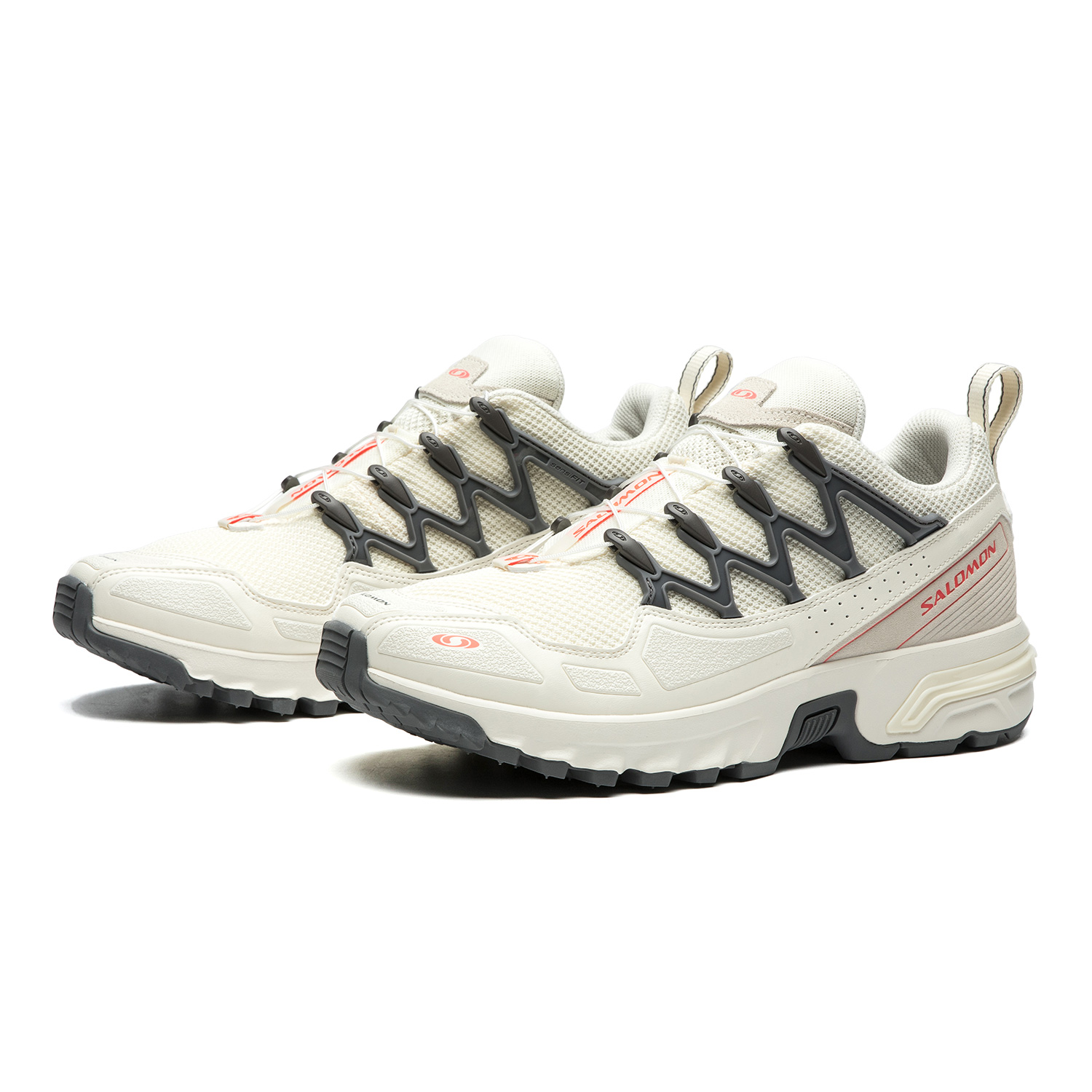 SALOMON ACS+ Fabric Cushioning Coverage Support Breathable Low top Running Shoes Unisex Vanilla