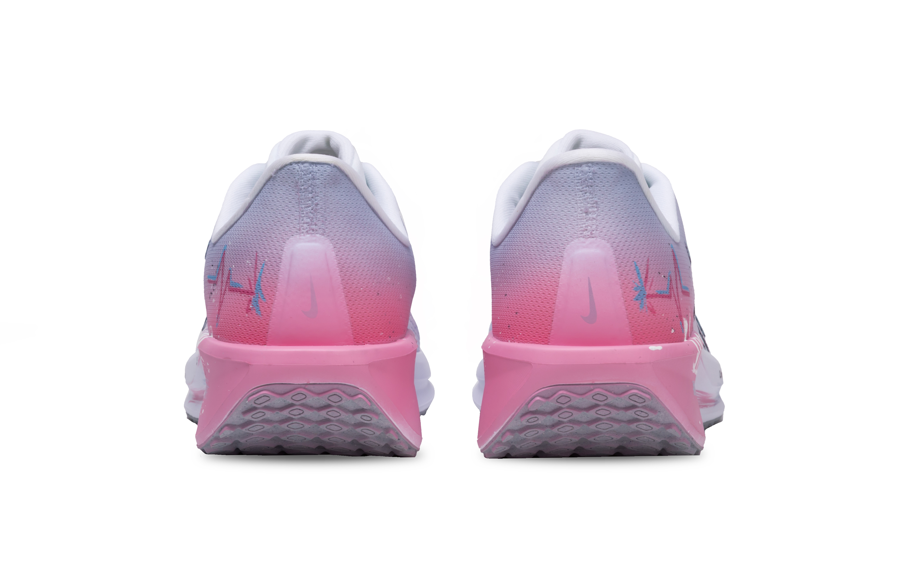 Nike Quest 6 Mesh Cushioning Slip Resistant Breathable Lightweight Low top Casual Sprint Running Shoes Unisex Blue Pink