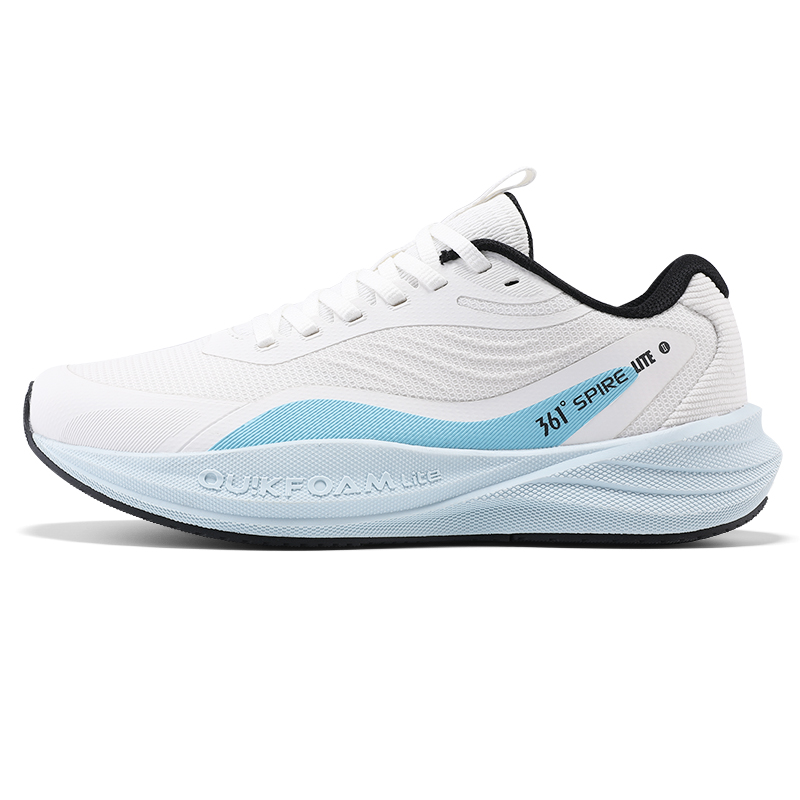 361° Slip Resistant Abrasion Resistant Low top Casual Running Shoes Men's Feather White Mist Blue