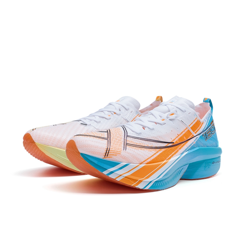 XTEP 160X 6.0 Pro Fabric Low top Carbon Plate Marathon Running Shoes Women's Le Mans Colorway