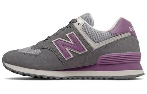 New Balance NB 574 Multicolor Textile, Synthetic Leather Low top Marathon Running Shoes Women's Purple Gray