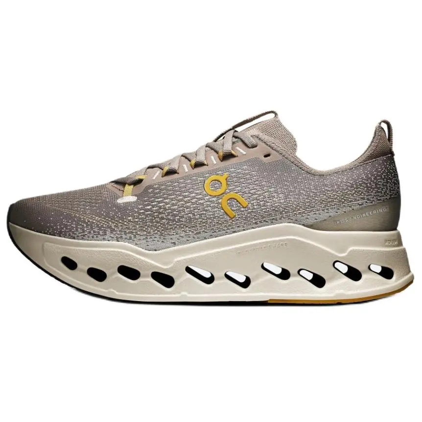 On Cloudsurfer Max Running Shoes Men's Gray Beige