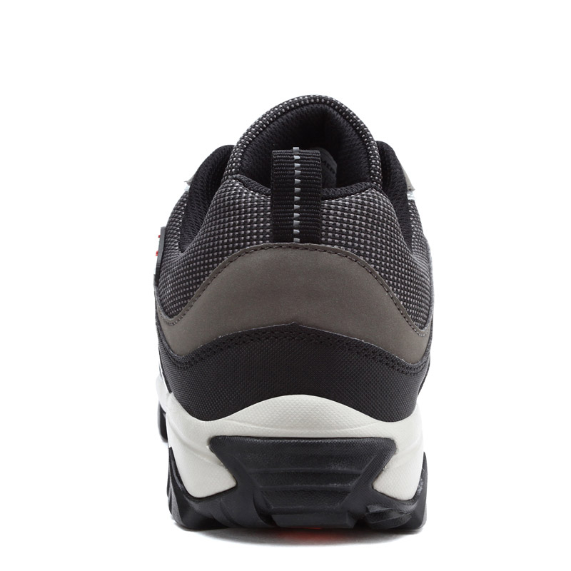 LARNMERN Slip Resistant, Abrasion Resistant, Reflective Low top Outdoor Shoes Unisex Black Gray