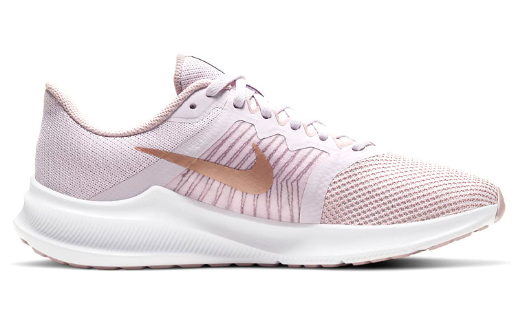 Женские кроссовки Nike Downshifter 11 (розово-золотые) — фото 2