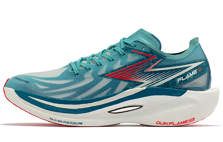 361° Feiran 2 Mesh Cushioning Slip Resistant Abrasion Resistant Support Low top Running Shoes Unisex Green Blue