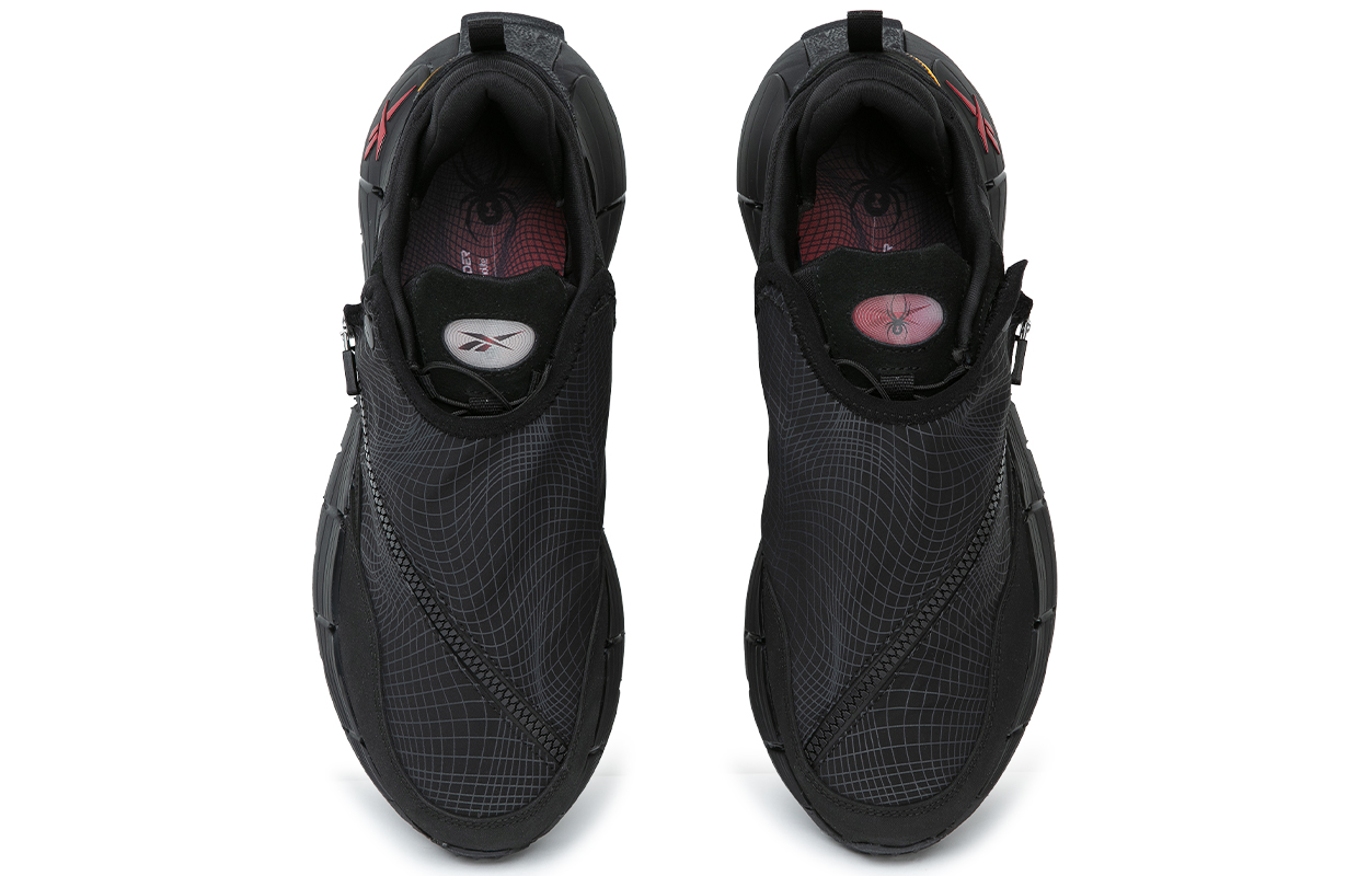 Spyder x Reebok Zig Kinetica Abrasion Resistant Low top Trail Running City Commuting Running Shoes Unisex Black