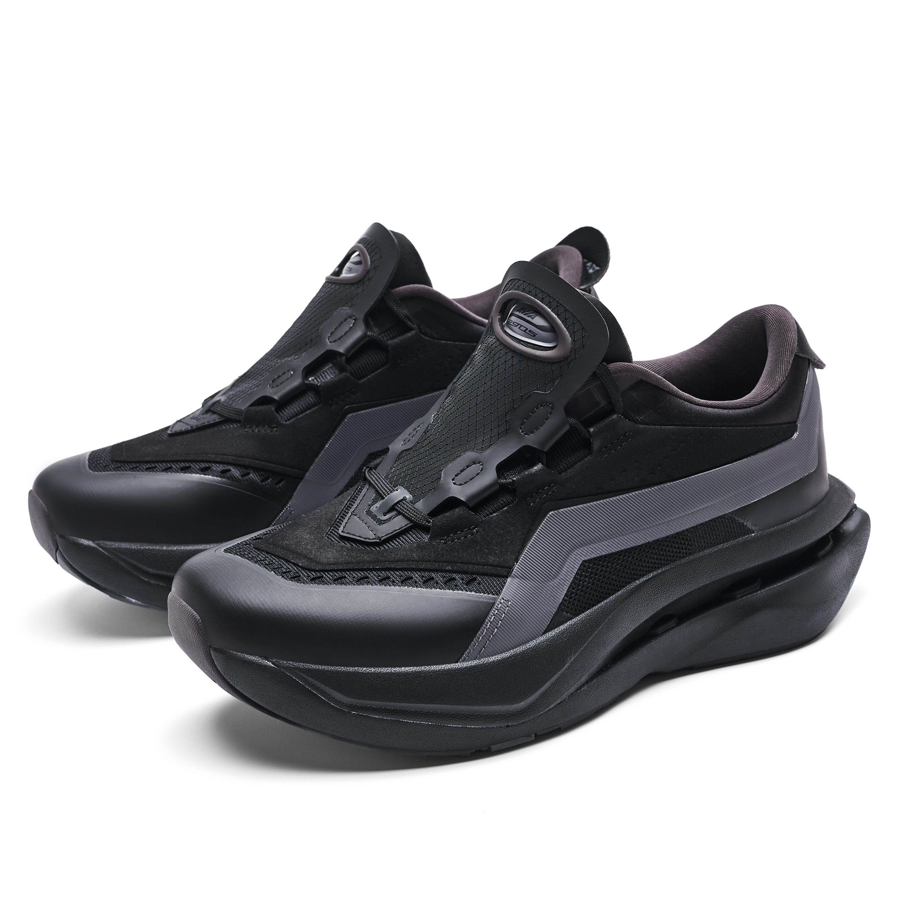 AVIA Sports Life Collection Cushioning Height Increasing Low top Running Shoes Unisex Black