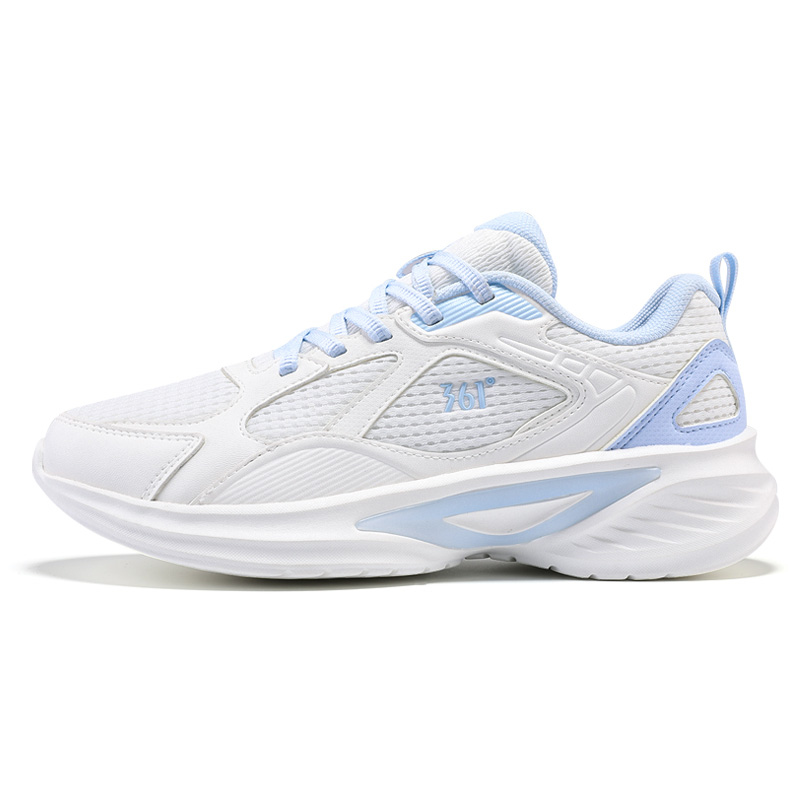 361° Abrasion Resistant, Breathable, Lightweight Low top Casual Running Shoes Women’s White Blue