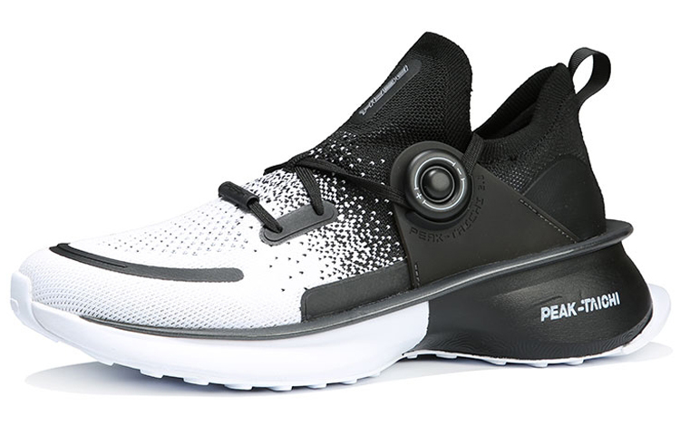 PEAK Tai Ji2.0 Fabric Cushioning Slip Resistant Abrasion Resistant Low top Taichi Running Shoes Men’s Black White