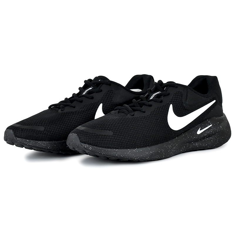 Nike REVOLUTION 7 Cushioning Lightweight Low top Running Shoes Unisex Black