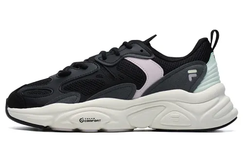 FILA Mars 2 Mars 2.0 Mesh Height Increasing Low top Chunky Sneakers Women's Black Gray