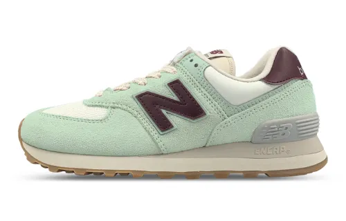 New Balance NB 574 Abrasion Resistant Low top Running Shoes Women's Green Brown