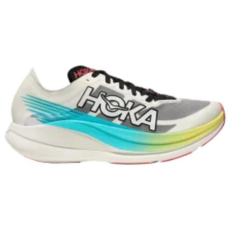 HOKA ONE ONE ROCKET X 2 Slip Resistant Abrasion Resistant Low top Casual Running Shoes Unisex White Gray