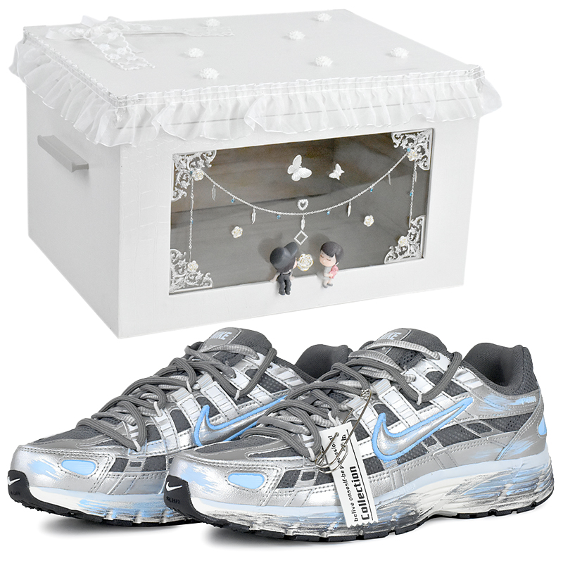 Nike P 6000 Abrasion Resistant Low top Running Shoes Women's Silver