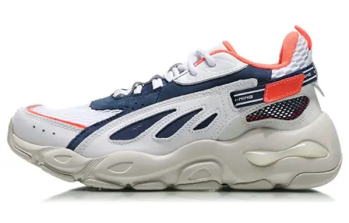 Li Ning Butterfly Lite Butterfly Non slip Lightweight Low top Chunky Sneakers Men's White