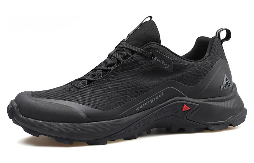 HUMTTO Textile, Synthetic Leather Cushioning Slip Resistant Abrasion Resistant Low top Outdoor Shoes Men’s Black