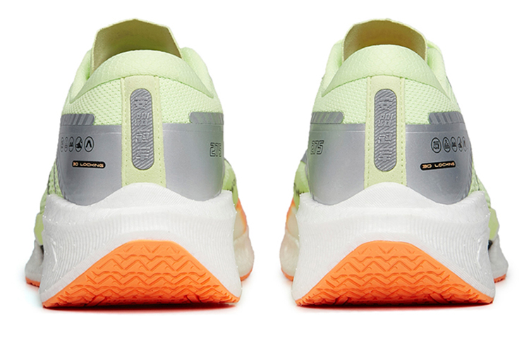 Anta Cushioned Anti-Slip Wear-Resistant Breathable Lightweight Low-Top Running Shoes Men’s Green Orange Silver